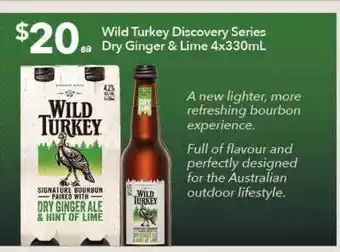 Wild turkey discovery series dry ginger & lime