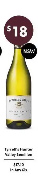 Tyrrell's hunter valley semillon