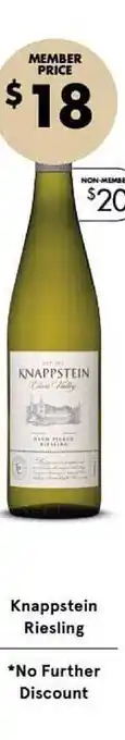 Vintage Cellars Knappstein riesling offer