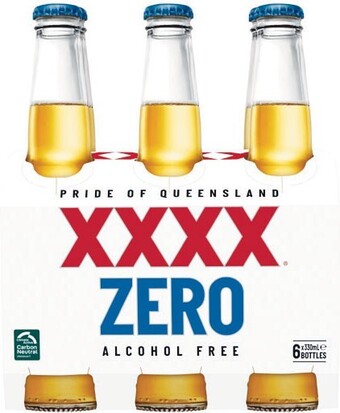 Woolworths Xxxx zero 6 x 330ml offer