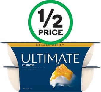 Woolworths Danone ultimate greek yoghurt 4 x 115g or activia yoghurt 4 x 125g – from the fridge offer