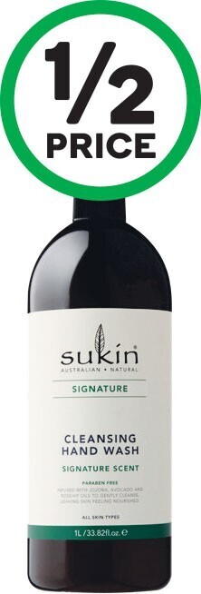Woolworths Sukin cleansing hand wash refill 1 litre offer