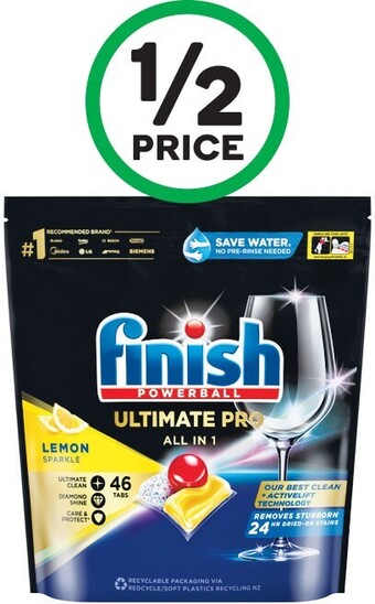 Finish quantum ultimate pro dishwashing tablets pk 46 or 0% pk 48