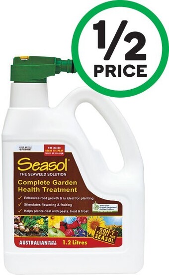 Woolworths Seasol hose on or powerfeed hose on 1.2 litre offer