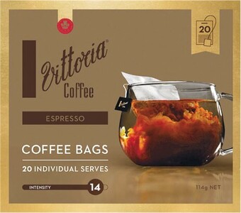 Woolworths Vittoria coffee bags pk 20 offer