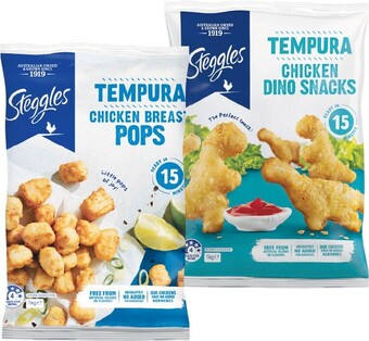 Woolworths Steggles chicken pops or dino snacks 1 kg offer