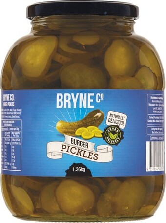 Bryne co burger pickles 1.36 kg