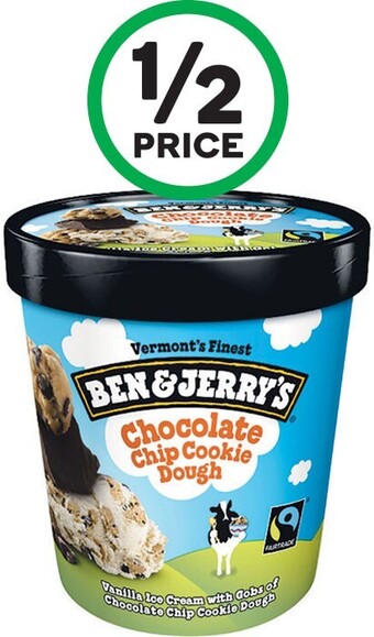 Woolworths Ben & jerry’s ice cream 438-458ml – from the freezer offer