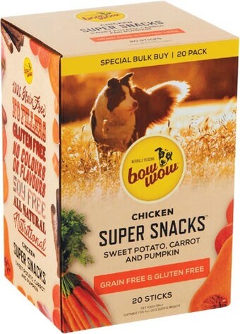 Woolworths Bow wow super snacks dog treat pk 20 offer