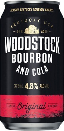 Woodstock bourbon & cola cans 24x375ml