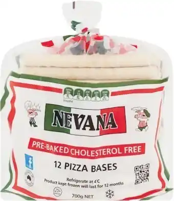 Nevana pizza base 700g pk 12 – from the fridge