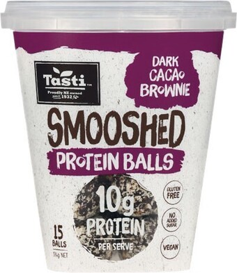 Woolworths Tasti smooshed wholefood balls 174-207g – from the health food aisle offer