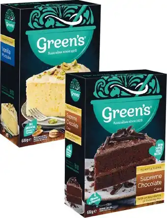 Woolworths Green’s premium cake range 380-630g offer