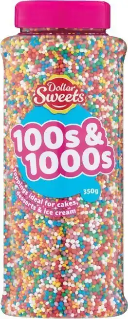 Woolworths Dollar sweets sprinkles magic 100s & 1000s 350g offer