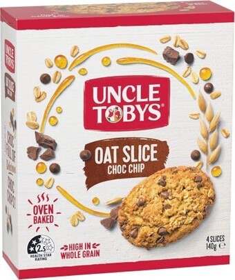 Woolworths Uncle tobys oat slice 140g pk 4 offer