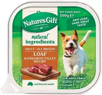 Woolworths Nature’s gift wet dog food 100g offer