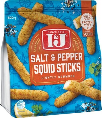 I&j fish goujons or salt & pepper squid sticks 800g – from the freezer
