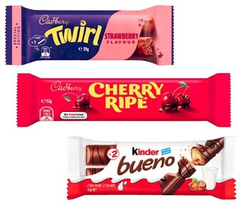 Coles Cadbury medium bars 30g-60g or kinder bueno bar 39g-43g offer