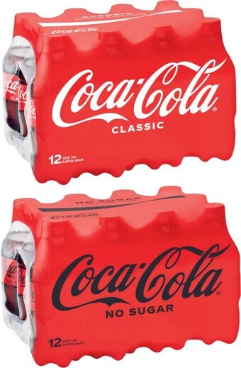 Coles Coca-cola soft drink 12x300ml offer