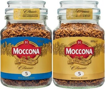 Coles Moccona freeze dried instant coffee 95g-100g offer