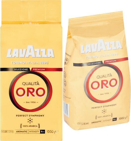 Lavazza qualita oro coffee beans or ground 1kg offer at Coles