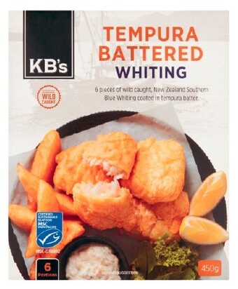 Coles Kb's hoki fillets 300g or whiting fillets 450g offer