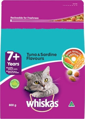 Coles Whiskas dry cat food 800g offer