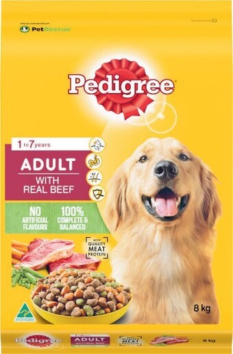 Coles Pedigree dry dog food 8kg offer
