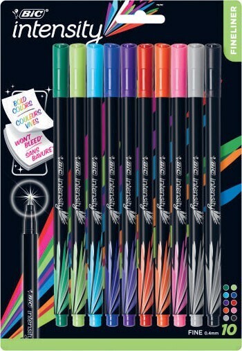 Coles Bic intensity fineliner assorted 10 pack offer