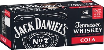 Coles Jack daniels & cola cans 10x375ml offer