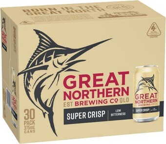 Coles Great northern super crisp lager blocks cans 30x375ml offer
