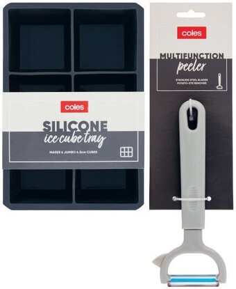 Coles Coles silicone ice cube tray or multifunction peeler offer