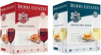 Coles Berri 5 litre cask varieties offer