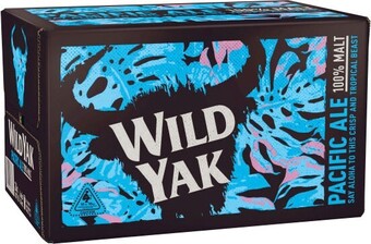 Coles Wild yak pacific ale bottles 24x345ml offer