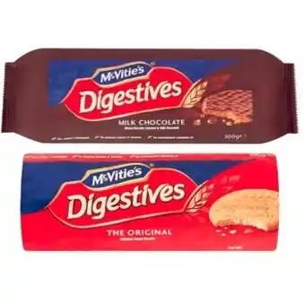 Coles Mcvitie's plain or chocolate biscuits 250g-400g offer