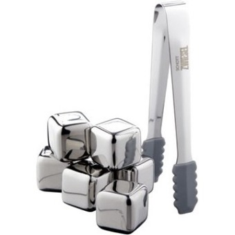 Coles Schott zwiesel stainless steel ice cubes & tongs set offer