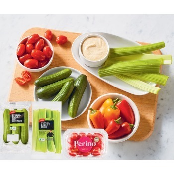 Coles Coles australian qukes baby cucumbers 250g pack or celery sticks 300g pack or red perinos 200g pack offer
