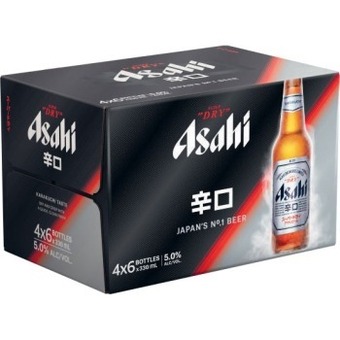 Coles Asahi super dry bottles 24x330ml offer