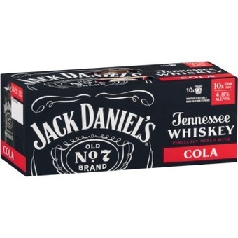 Coles Jack daniels & cola cans 10x375ml offer