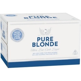 Coles Pure blonde bottles 24x355ml offer