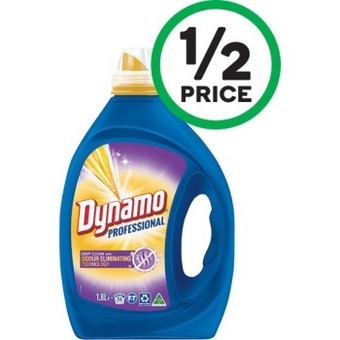 Woolworths Dynamo professional laundry liquid 1.8 litre offer
