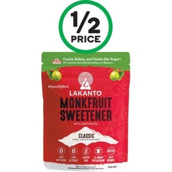 Woolworths Lakanto monkfruit sweetener 200g offer