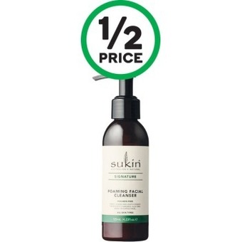 Woolworths Sukin signature foaming facial cleanser pump 125ml offer