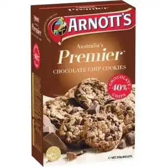 Woolworths Arnott’s premier chocolate chip cookies 310g offer