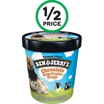 Woolworths Ben & jerry’s ice cream 438-458ml – from the freezer offer