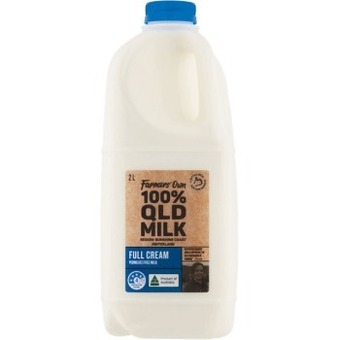 Woolworths Farmers’ own full cream milk 2 litre offer