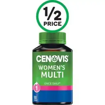 Woolworths Cenovis women’s multivitamin capsules multi vitamin pk 50~ offer