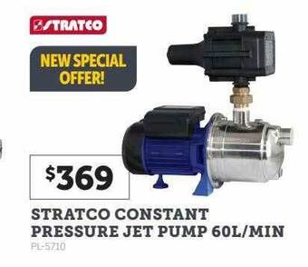 Stratco Stratco constant pressure jet pump 60l-min offer