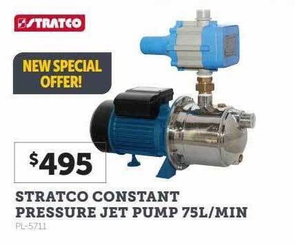 Stratco Stratco constant pressure jet pump 75l-min offer