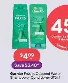 Discount Drug Stores Garnier fructis coconut water shampoo or conditioner offer